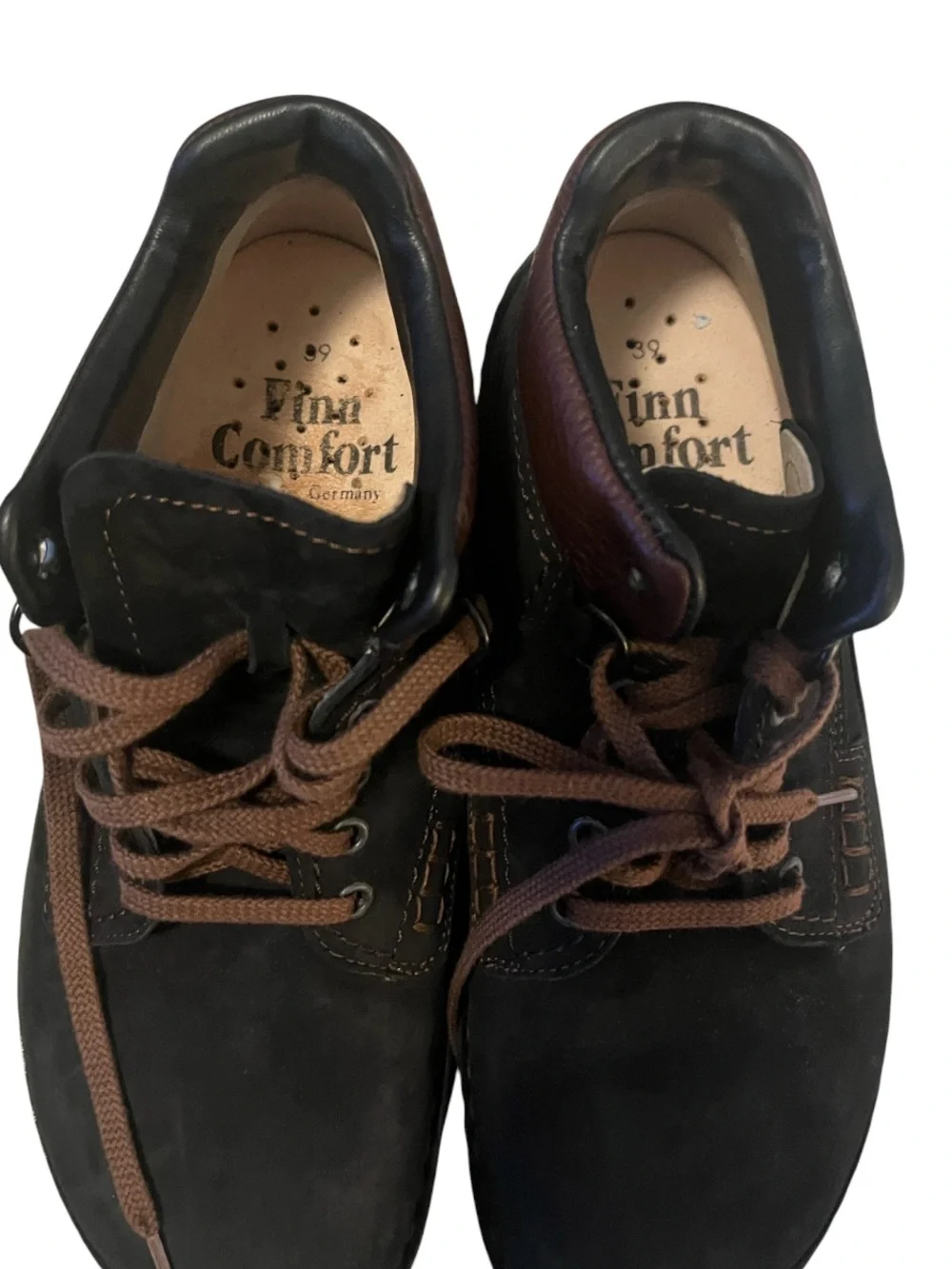 Finn Comfort Linz Brown Black Tan  Sneaker Hightop Chukka Boots NWOT 8.5 EU 39